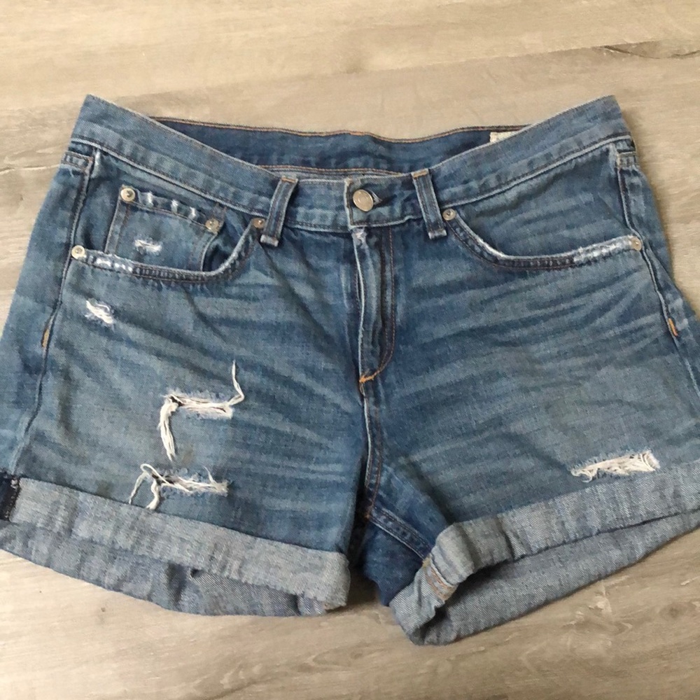 Rag & Bone cuffed jean shorts 27 28